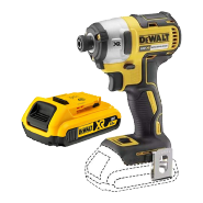DEWALT
Zakrętarka
+ akumulator 2Ah 18V